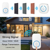 Wireless Smart Home Welcome Door Bell, Waterproof Chime Kit, Smart Home Chime, 60 Songs Range, US Plug, EU Plug, IP44, 300m Range