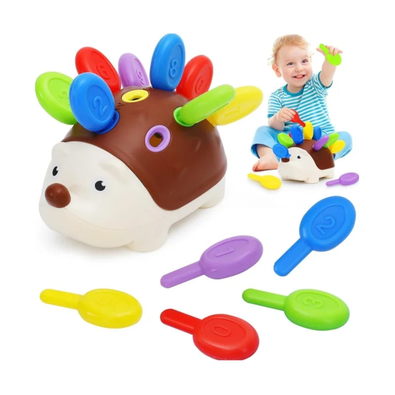 Juguetes sensoriales de erizo para niños pequeños, Montessori, motricidad fina, preescolar, juguetes educativos de viaje, edad 1, 2, 3 y 4 años 