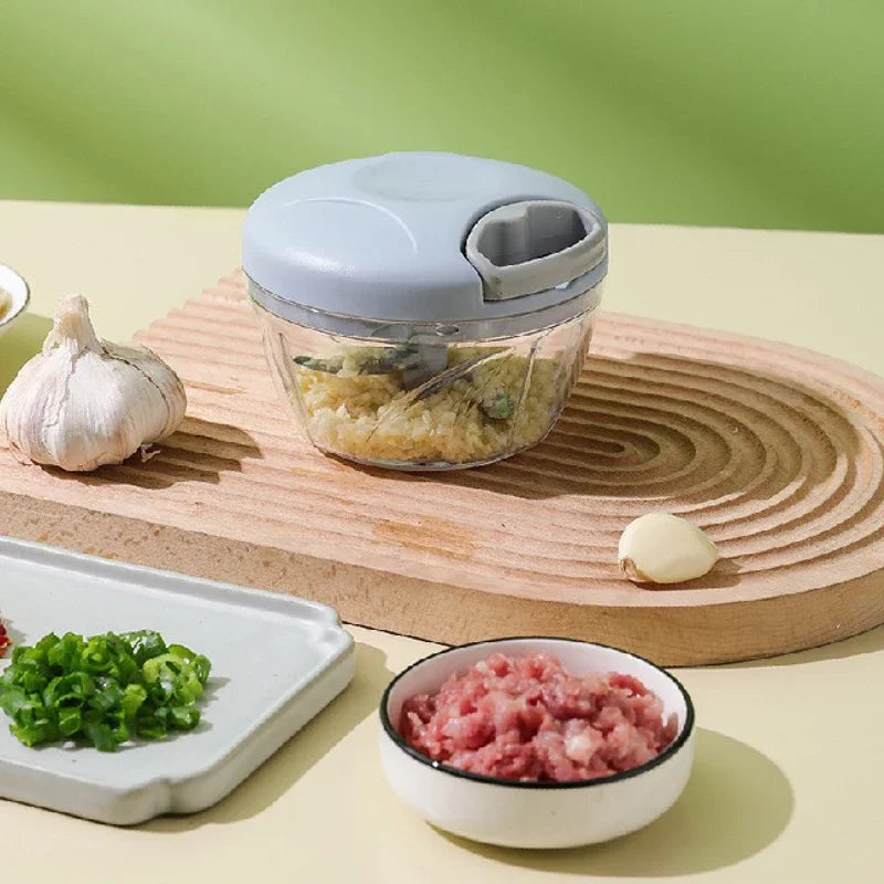 Manual Garlic Chopper Meat Mincer Hand Pull Press Crusher Multifunctional Vegetable Chili Onion Cutter Kitchen Accessories