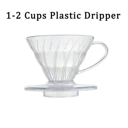 Gotejador de café resina reutilizável, Filtro para Despeje Barista, Brewing Funil, 1-2Cups, 1-4Cups