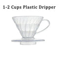 Reusable Resin Coffee Dripper, Barista Pour Over Filter, Brewing Funnel, 1-2Cups, 1-4Cups