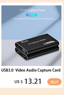 Tarjeta de captura de video USB Easy Cap VHS VCR Mini DV Hi8 Convertidor de DVD a digital RCA/S-video a USB 2.0 Captura de audio y video