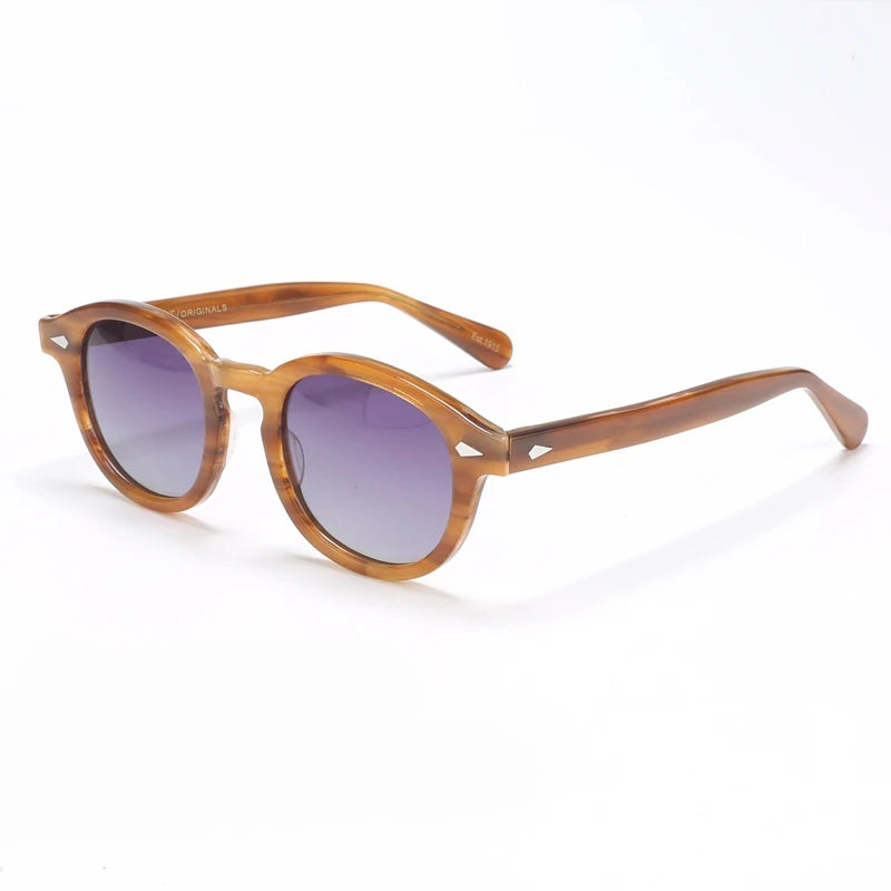 Polarized Sunglasses for Men and Women, UV400 Johnny Depp Lemtosh Style, Retro Acetate Frame, Eyeglasses Eyewear for Men