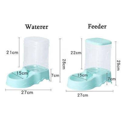 Alimentador automático para mascotas de 3,8 l, de material PP, para gatos y perros, dispensador de comida grande.