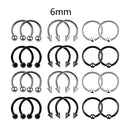 24 anéis de piercing de aço inoxidável multiuso 16G - aros de ferradura hipoalergênicos para nariz, cartilagem e muito mais