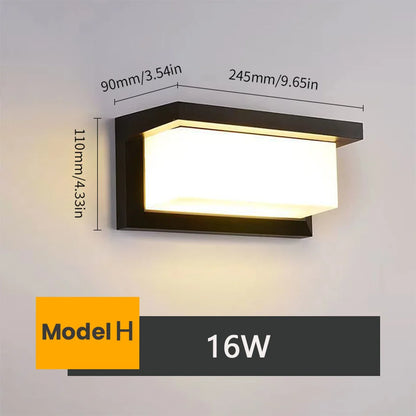 Led Outdoor Wall Light Waterproof IP66 Motion Sensor Led Outdoor Lighting Porch Lights Balcony Garden Lights Outdoor Wall Lamp