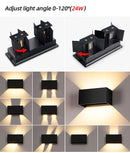 LED Wall Lamp Outdoor Waterproof IP65 Interior Wall Light Porch Garden Lights Living Room Street Corridor Stairs Lighting 24W