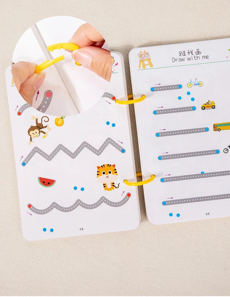 Magical Tracing Workbook Children Montessori Drawing Book Education Reusable Magic Practice Copybook Pen Control Training Book