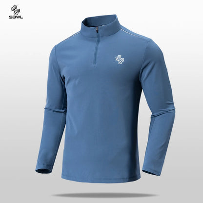 SBWL 2024 new autumn/winter men's outdoor sports running mountaineering cycling fitness long sleeve breathable elastic T-shirt