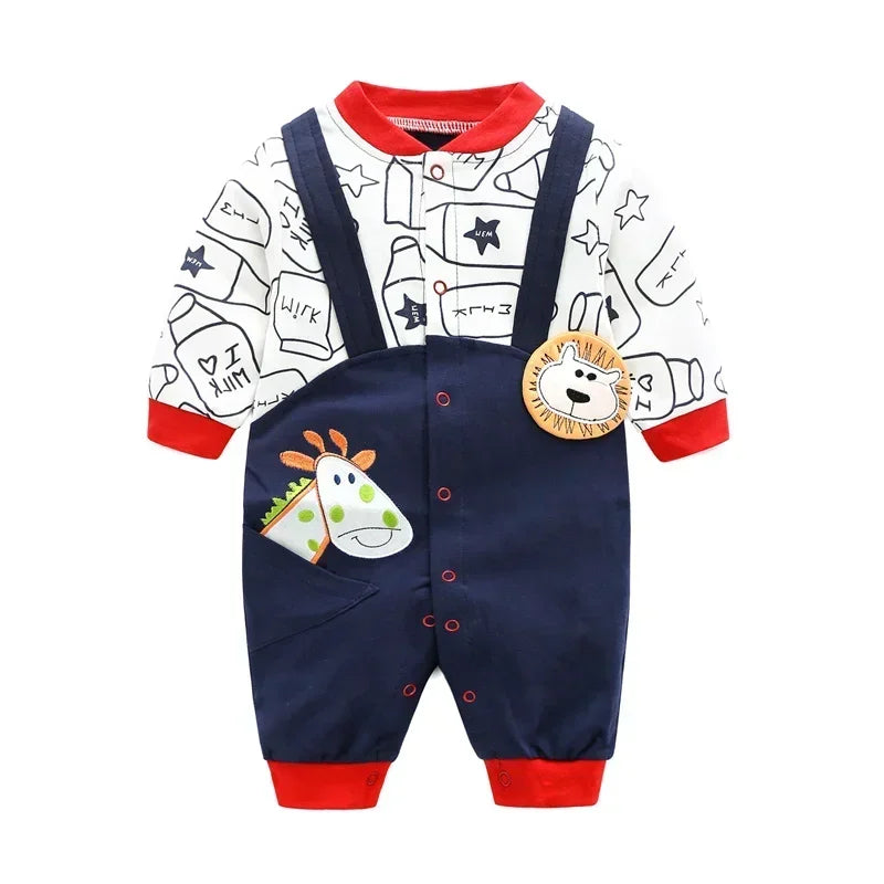 Ropa de bebé primavera 2024, ropa de algodón para niñas de 0 a 12 meses, monos de otoño para recién nacidos, monos cómodos para bebés, mamelucos para bebés niños