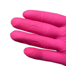 Guantes desechables de nitrilo sin látex para tintes capilares, guantes de limpieza para belleza, tintes capilares y salones de uñas, color rosa polvo, 20, 50 y 100 unidades. 