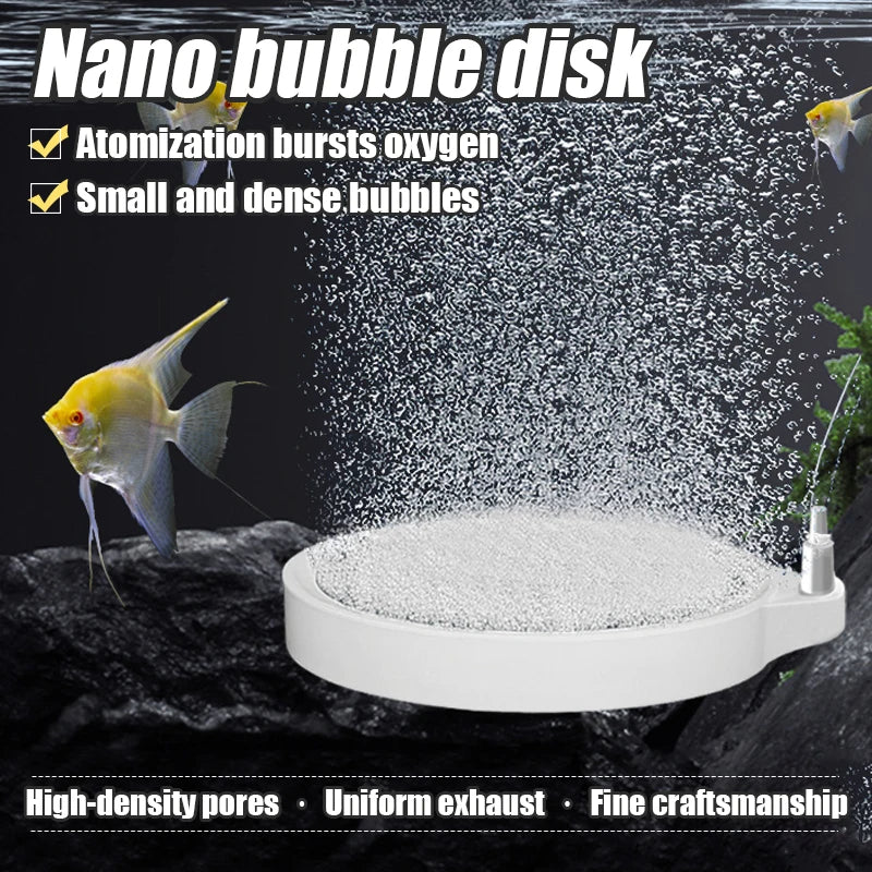 Air Stone Oxygen Aerator For Aquarium Disc Bubble Diffuser Air Bubble Pump Hydroponic Oxygen Plate Mini Accessories Nano Disc
