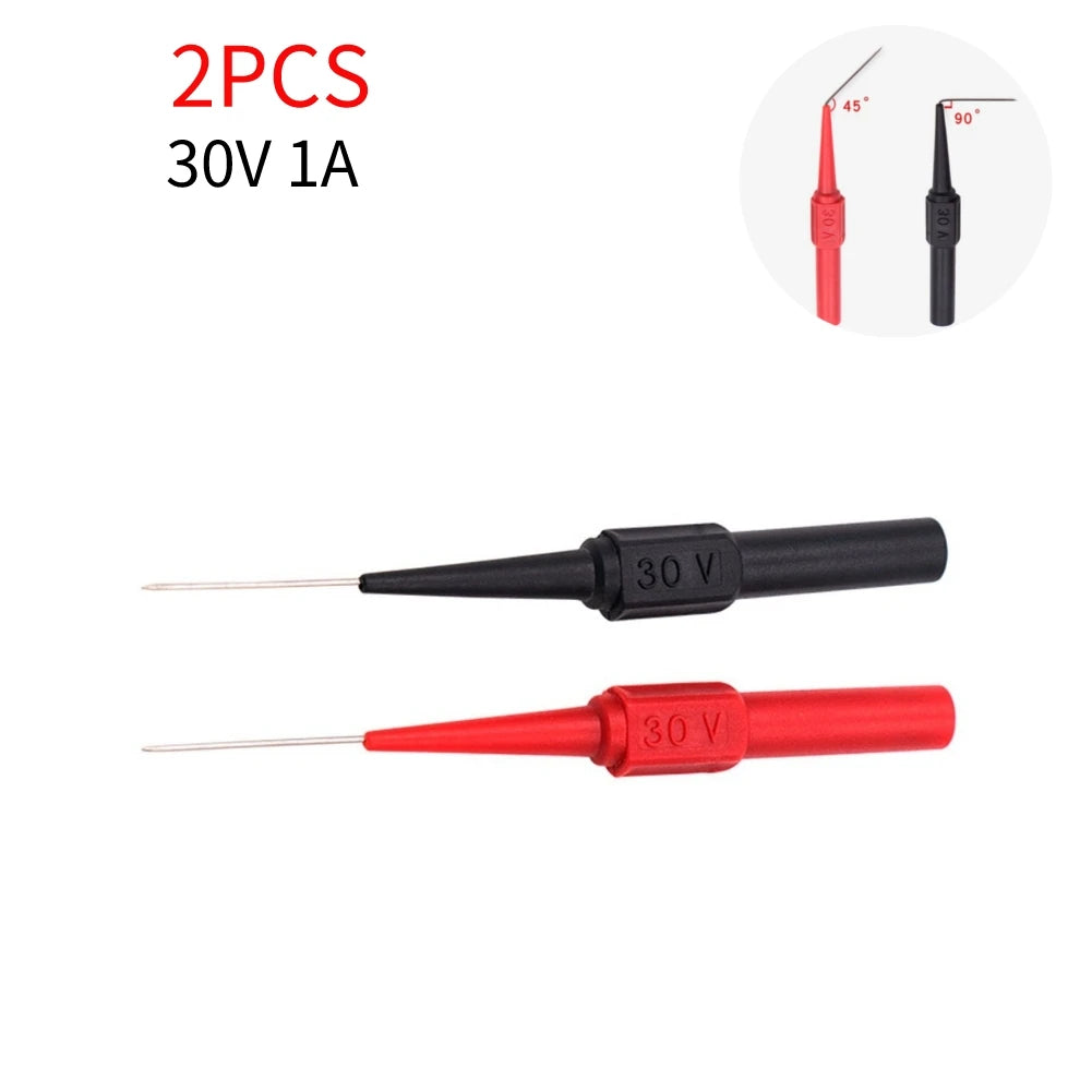 2/4/6pcs Insulation Piercing Needle Pin Non-Destructive Multimeter Test Probe 10A 600V for 2mm Test Lead Multimeter Test Probes