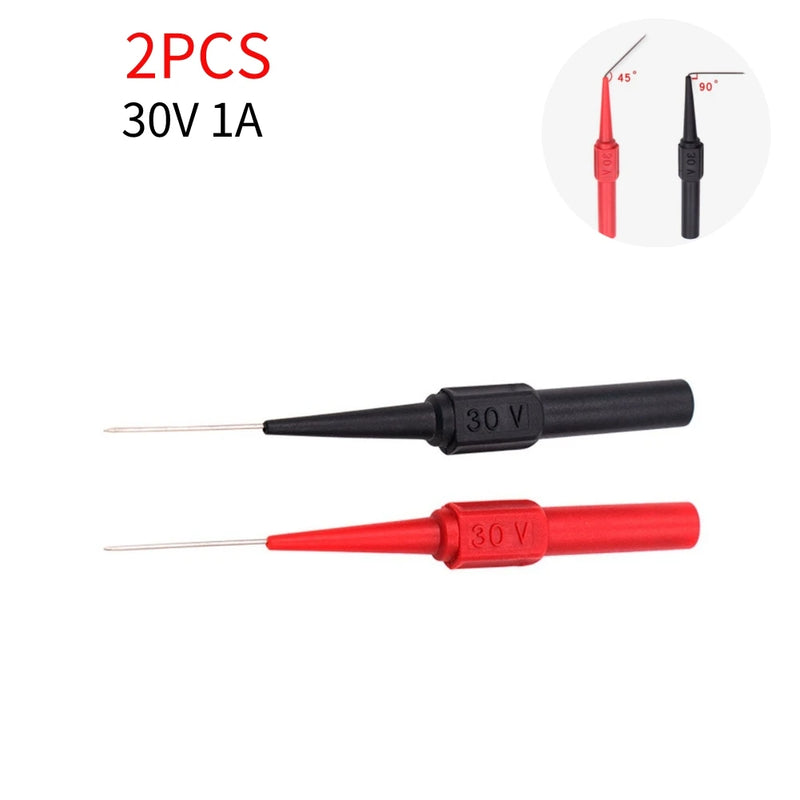 2/4/6pcs Insulation Piercing Needle Pin Non Destructive Multimeter Test Probe 10A 600V for 2mm Test Lead Multimeter Test Probes