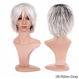 BENIHAIR Synthetic Wig Cosplay Wig White Red Green Blue Pink Yellow Hair Short Layered Wig Fake Hair Extension Men Women Party Wig