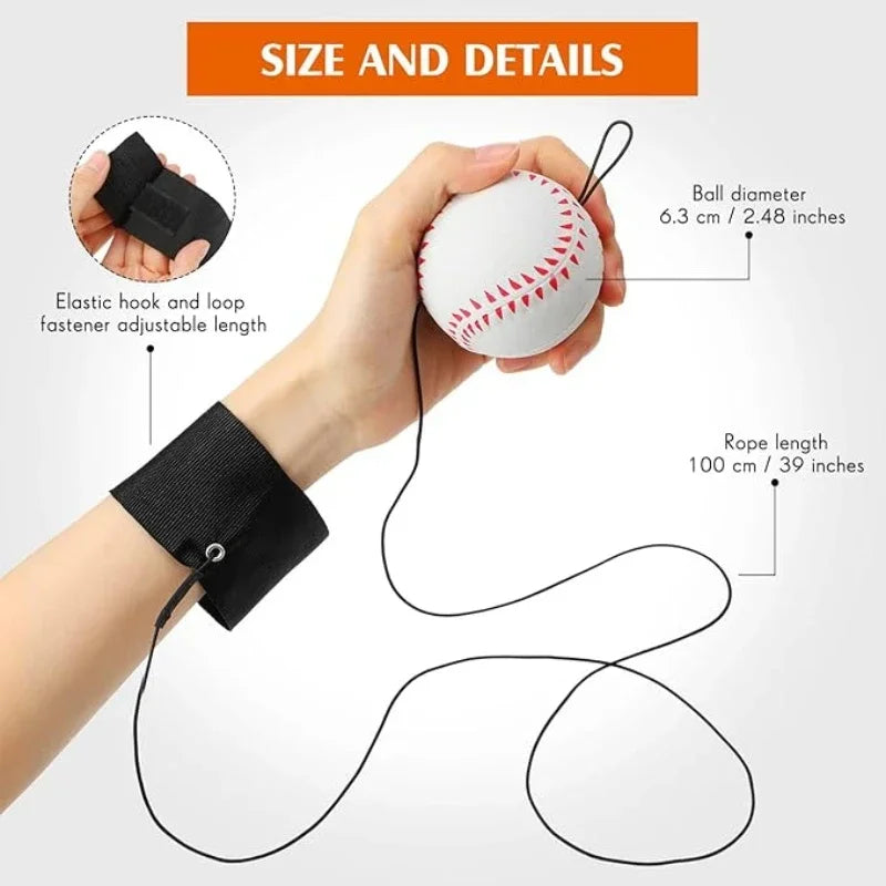 1-20PCS Reaction Training Bouncy Ball Set with Wrist Strap, 1 to 20 Pieces for Hand-Eye Coordination, Kids' Outdoor Sports and Fitness
