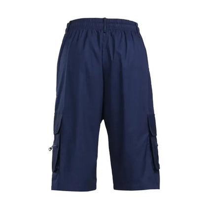 Pantalones cortos cargo para exteriores, monos para hombre, pantalones cortos de ciclismo con cintura elástica, multibolsillos, holgados, para trabajo, para playa, deportivos, estampados