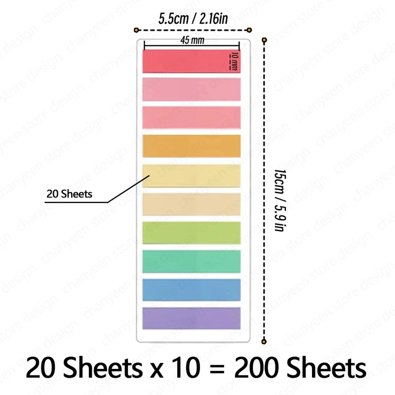 200-3600Sheets Transparent Index Creative Memo Pads Office School Stationery Self-Adhesive Stickers Posted It Sticky Note Pads