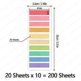 200-3600Sheets Transparent Index Creative Memo Pads Office School Stationery Self-Adhesive Stickers Posted It Sticky Note Pads