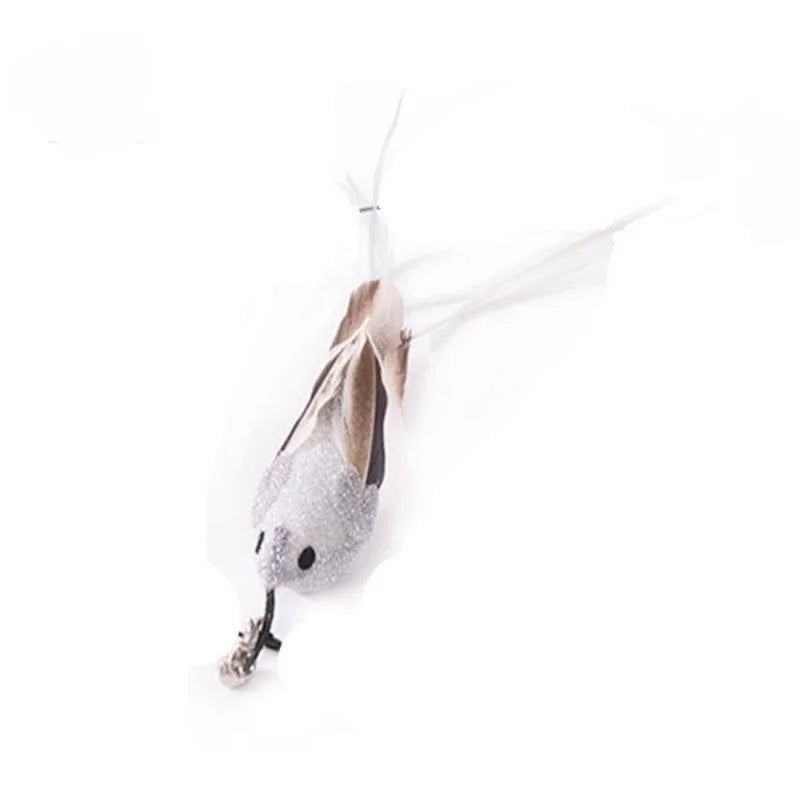 Varita de pájaro/pluma para gato con campana y potente ventosa, manos libres, juguetes interactivos para gatos, ejercicio de caza de gatitos, productos para mascotas