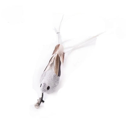 Varita de pájaro/pluma para gato con campana y potente ventosa, manos libres, juguetes interactivos para gatos, ejercicio de caza de gatitos, productos para mascotas