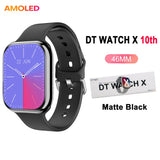 DT Watch 10 Smartwatch DT Watch X AMOLED 46mm Screen Video Play Local Music 4GB NFC ChatGPT Compass Smartwatch For Apple Android
