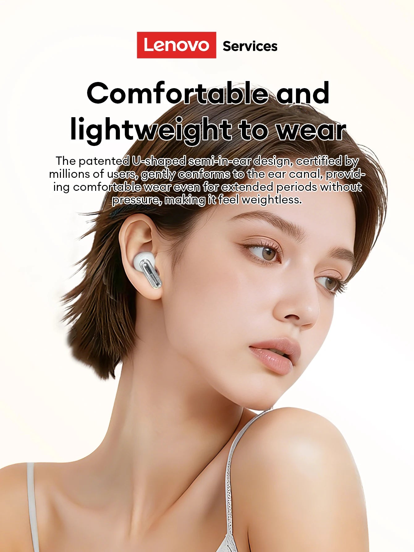 Original Lenovo LE230 New Bluetooth Earphones Wireless Headset TWS Touch Control Earbuds Hifi Headphone Waterproof Mic Earbuds