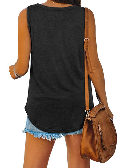 Colete esportivo de verão feminino plus size, top esportivo casual confortável sem mangas, regata