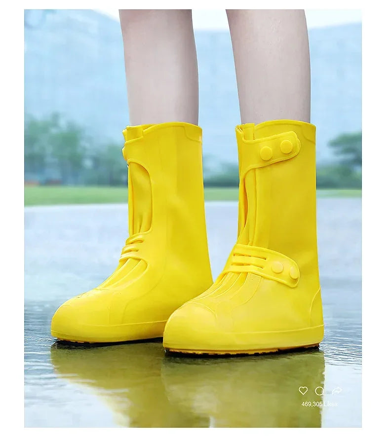 Rain Boot Covers Waterproof Anti Slip Shoe Cover Cubre Zapatos Para La Lluvia De Silicona Cubierta Ipermeable Para Lluvia XXL