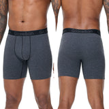 4pcs Set Mid-Long Boxer Shorts Men's Underwear Cotton Breathable Male Underpants for Men Homme Boxershorts Slips Soft Panties