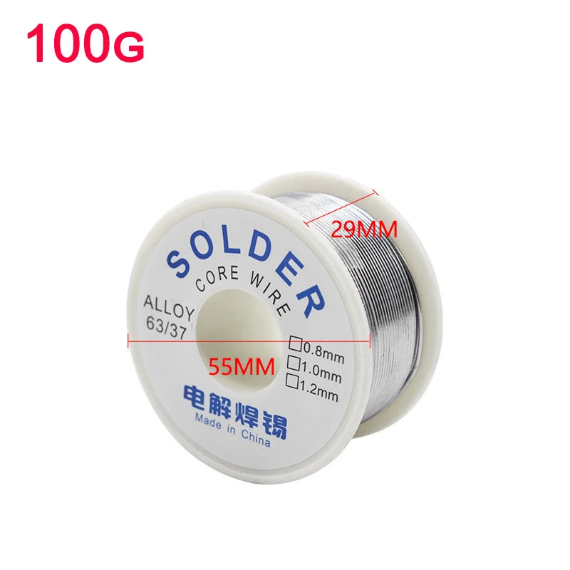 50g-200g Rosin Core Tin Solder Wire 63/37 Solder Wire  Dia 0.8MM/1.0MM High Purity Fusible Tin Easy Melt Wire Circuit Repair