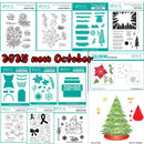 Snowy Skaters Stamps 2025 New Metal Cutting Dies For DIY Scrapbooking Crafts Maker Photo Album Template Handmade Decoration