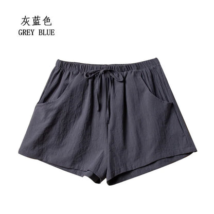 Casual Linen Shorts Women Gym Workout Shorts Cotton Short Pants High Waisted Black Ladies Short Femme Women Shorts Sport Femme