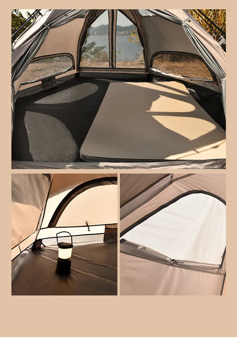 Fully automatic mushroom tent Outdoor camping field camping folding portable quick opening thickened rain proof tent