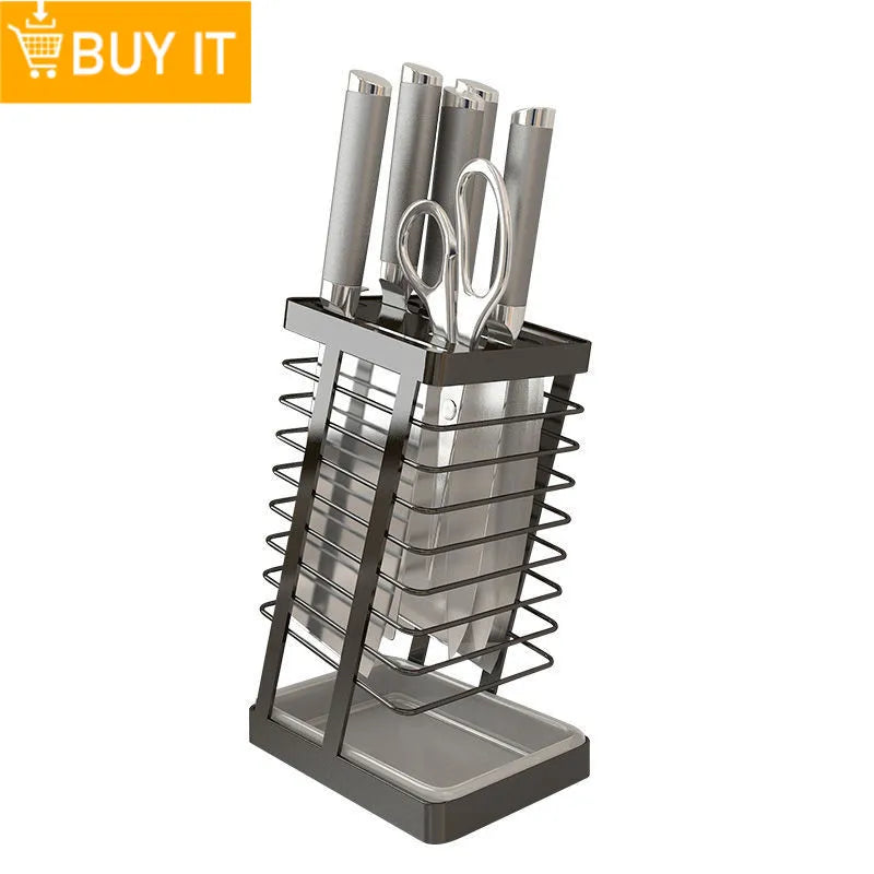 Magnetic Knife Holder With Acrylic Shield Double Side Knife Block Multifunction Storage Knife Stand for Kitchen Cutlery Display
