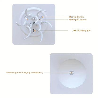 Bionic Jellyfish Night Light,USB Rechargeable with Voice Control,Dancing Tentacles,5 RGB Gradient,Floating Lamp,Bedroom Decor