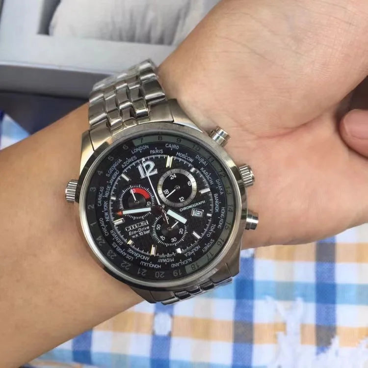 Citizen Solar Power - Reloj deportivo para hombre, resistente al agua, digital, de lujo, electrónico, de pulsera, Masculino