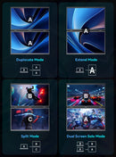 Cdisplay 15.6" Dual Portable Monitor 1080P FHD Laptop Screen Extender Folding Stacked Dual Monitors for Laptop PC Windows Mac