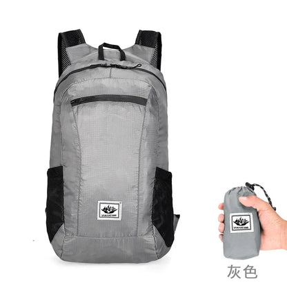20L Portable Foldable Backpack Folding Mountaineering Bag Ultralight Outdoor Climbing Cycling Travel Knapsack Hiking Daypack