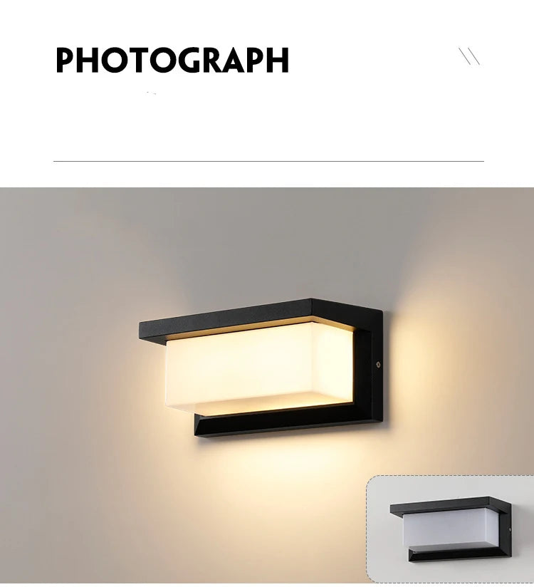 Led Outdoor Wall Light Waterproof IP65 Motion Sensor Led Outdoor Lighting Porch Lights Balcony Garden Lights Outdoor Wall Lamp