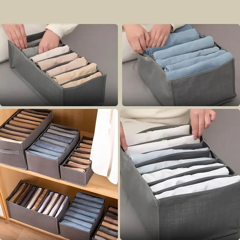 organizer for drawers Clothes Organizer Pants Jeans Storage Box Cabinet Drawer Organizer Underwear Socks T-Shirt Wardrobe Storag