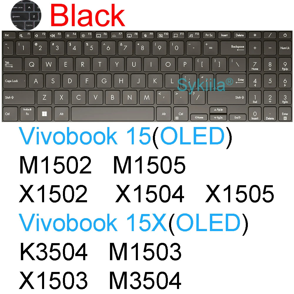 Keyboard Cover for ASUS Vivobook Pro 15 15X OLED GO S S15 N6506 S5507 S5506 M5506 X1505 M1505 K3504 Silicone Protector Skin Case