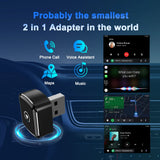 Wireless 2IN1 CarPlay Android Auto Wireless Supermini Box Adapter Plug And Play Dongle Bluetooth WiFi Fast Connect