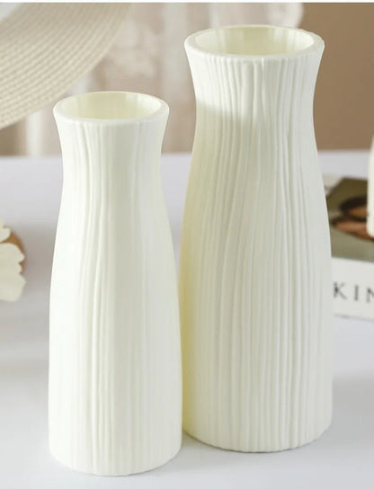 4066 Simple Plastic Vase Silver Willow Hydroponic Flowers Artificial Flower Vase Desktop Living Room Decoration Ornaments