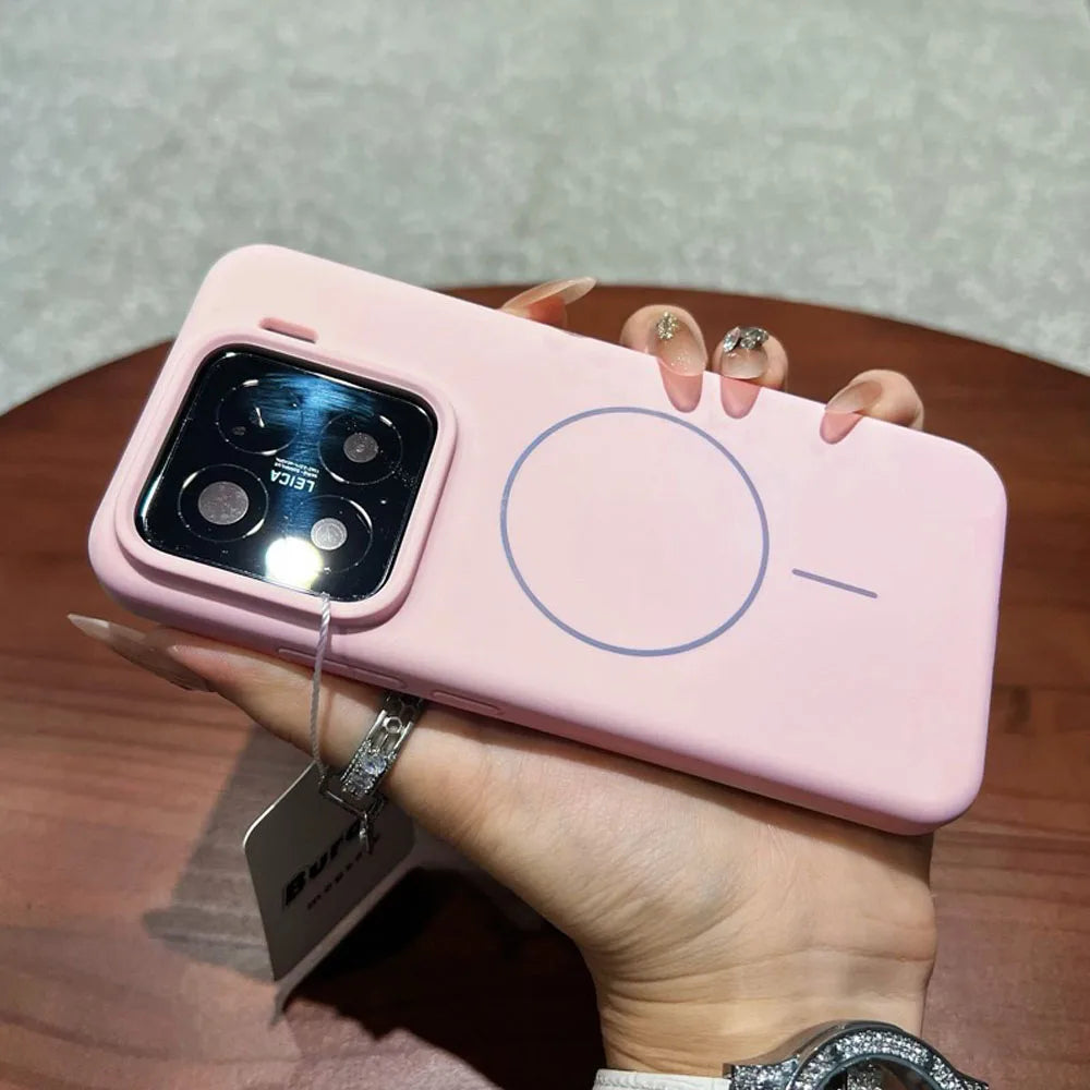 Colorful Liquid Silicone For Magsafe Wireless Charger Magnetic Case for Xiaomi 15 14 Pro 15 Pro Shockproof Soft Cover