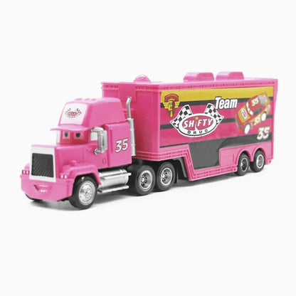 Disney Pixar Cars 2 3 Juguetes Rayo McQueen Camión Jackson Storm Tío Mack 1:55 Camión de fundición Modelo de remolque Niño niños Regalo