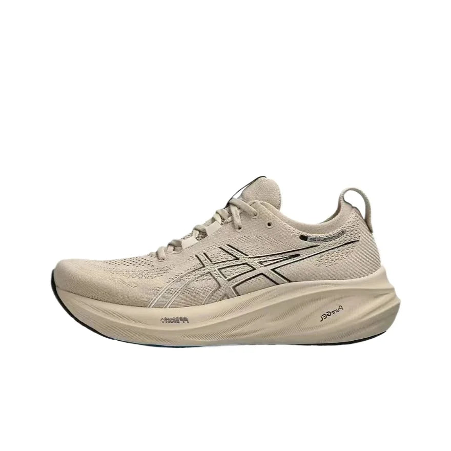 Zapatillas de running Asics Nimbus 26 originales para hombre, amortiguación, estabilidad, deportivas Asics unisex, color blanco