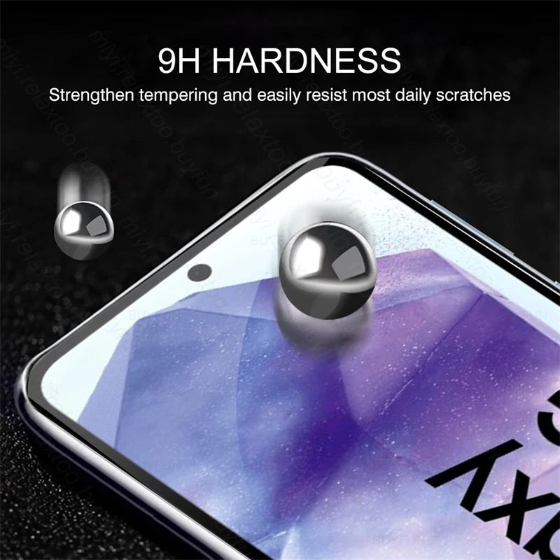 Funda para Samsung A55 5G (3 protectores de pantalla de cristal templado HD 9H) para Samsung Galaxy A55 5G (SM-A556B/DSN de 6,6")