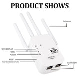 OPTFOCUS 2.4G WiFi Repeater 2LAN 300Mbps repetidor of signal booster wifi amplificador range repeater wireless access point AP