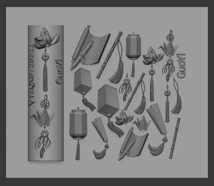 1pc Bowknot Candles Jellyfish Shell Rose Leaf  3D Acrylic Mold Nail Art Decoration Nails DIY Design Silicone  Nails Mold